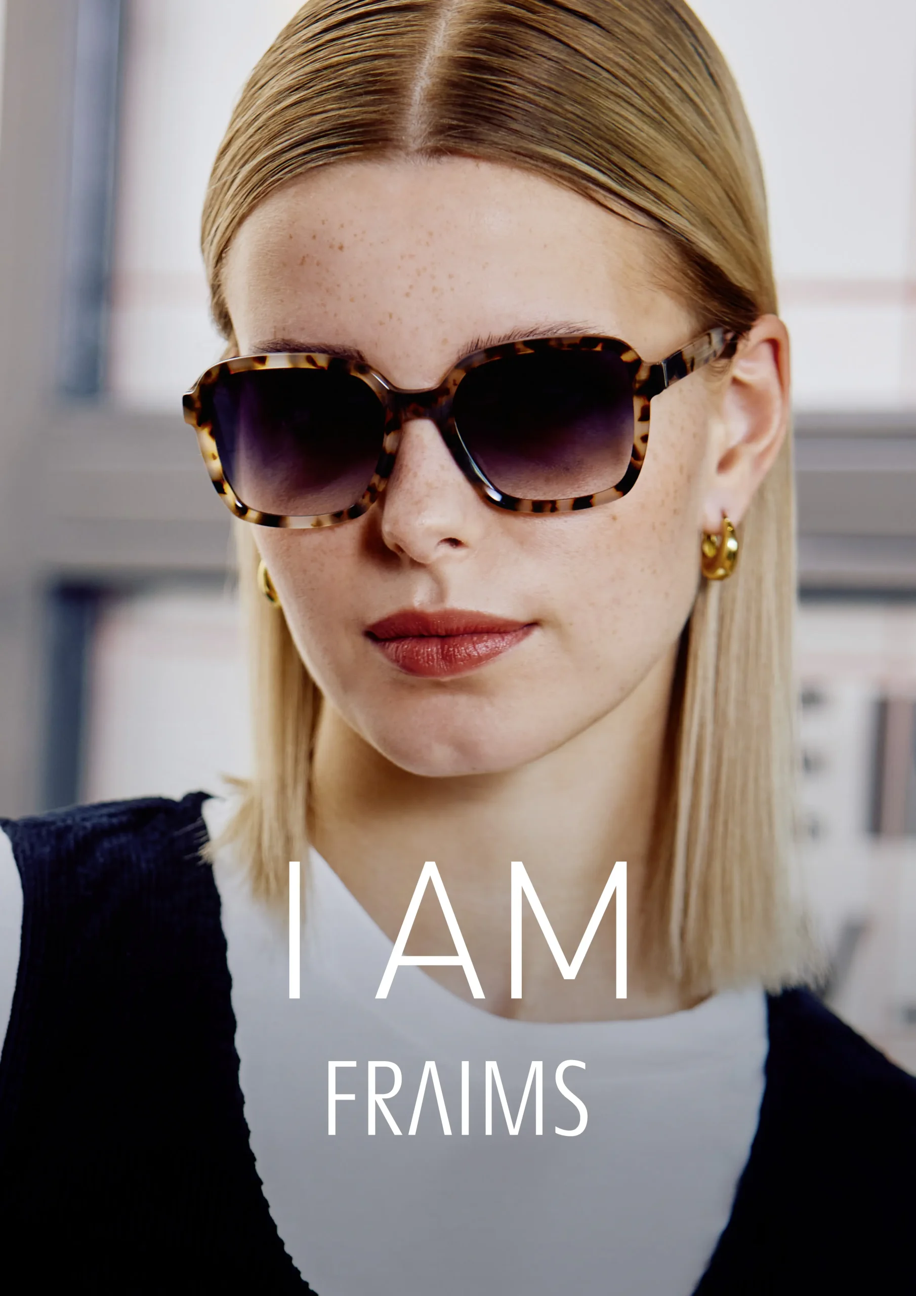 I AM FRAIMS Person mit Brillenfassung Sonnenbrille